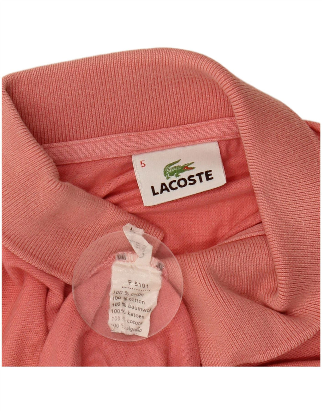 Lacoste herre poloskjorte str. 5 Large Pink Bomuld