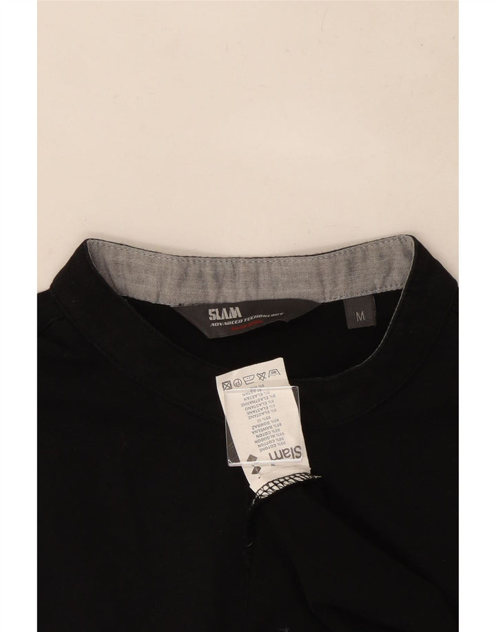 Slam Dame Top Langærmet UK 12 Medium Sort Bomuld