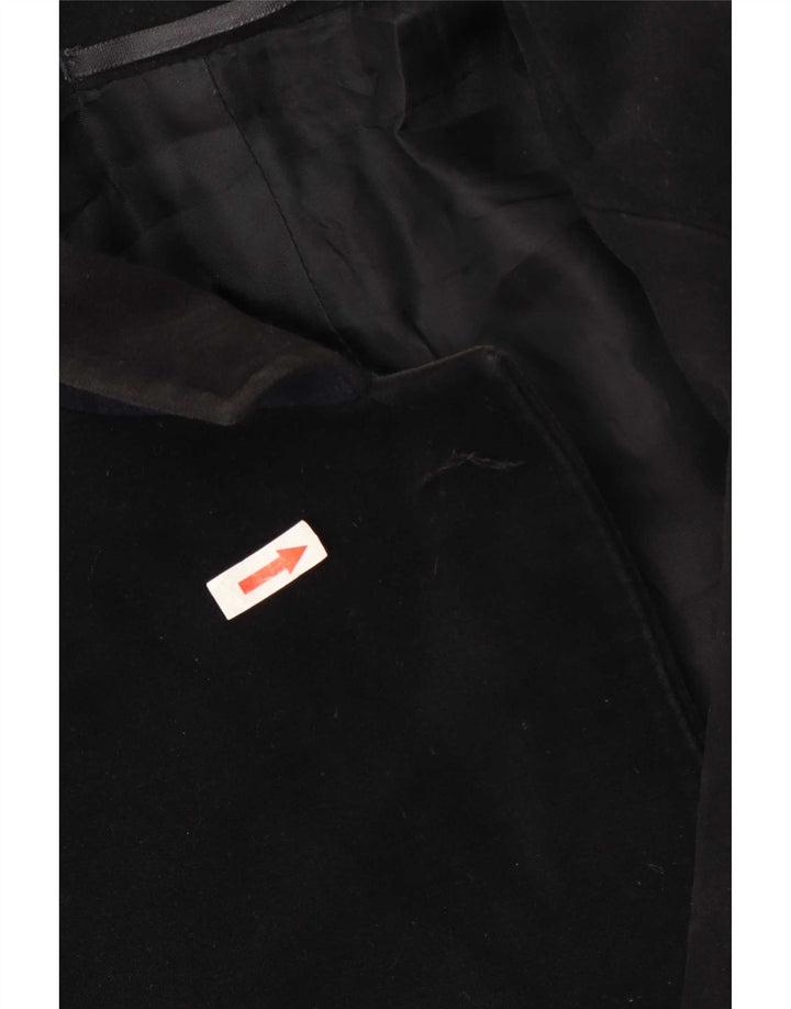 Massimo Dutti Herre Overfrakke EU 48 Medium Sort Bomuld