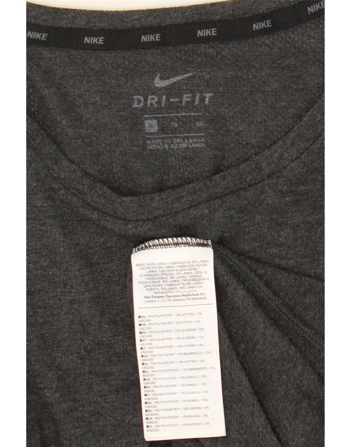 Nike Herre Dri Fit T-Shirt Top XL Grå Polyester