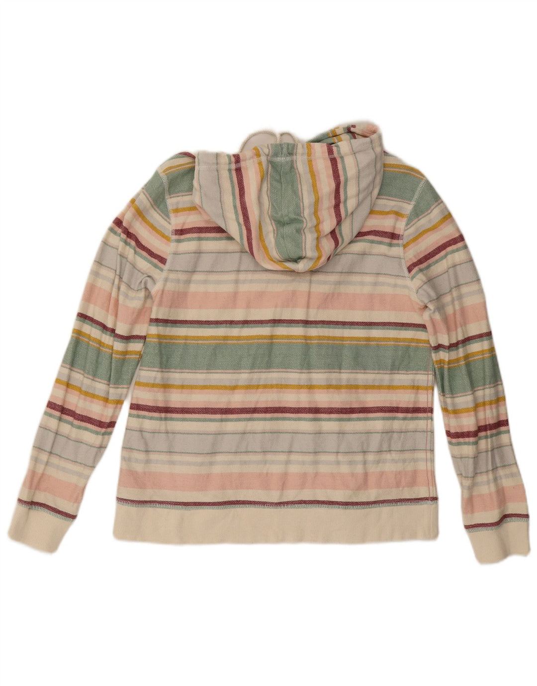 Fat Face Dame Hoodie Jumper UK 14 Medium Flerfarvet Stribet Bomuld