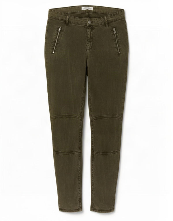 Zara Dame Skinny Jeans EU 38 Small W28 L27 Khaki Lyocell