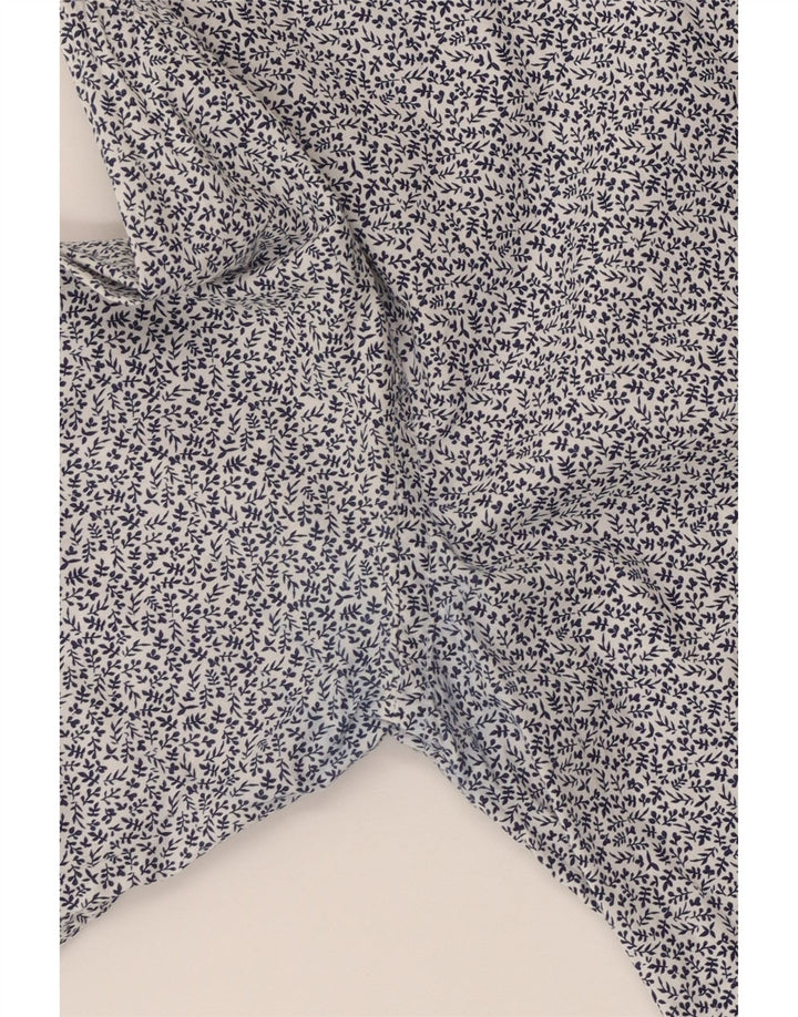 Zara Herre Slim Fit skjorte Medium Blue Floral Bomuld