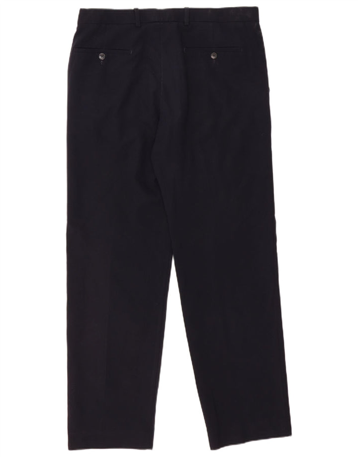 Marks & Spencer Herre Straight Regular Suit Bukser W34 L31 Navy Blue