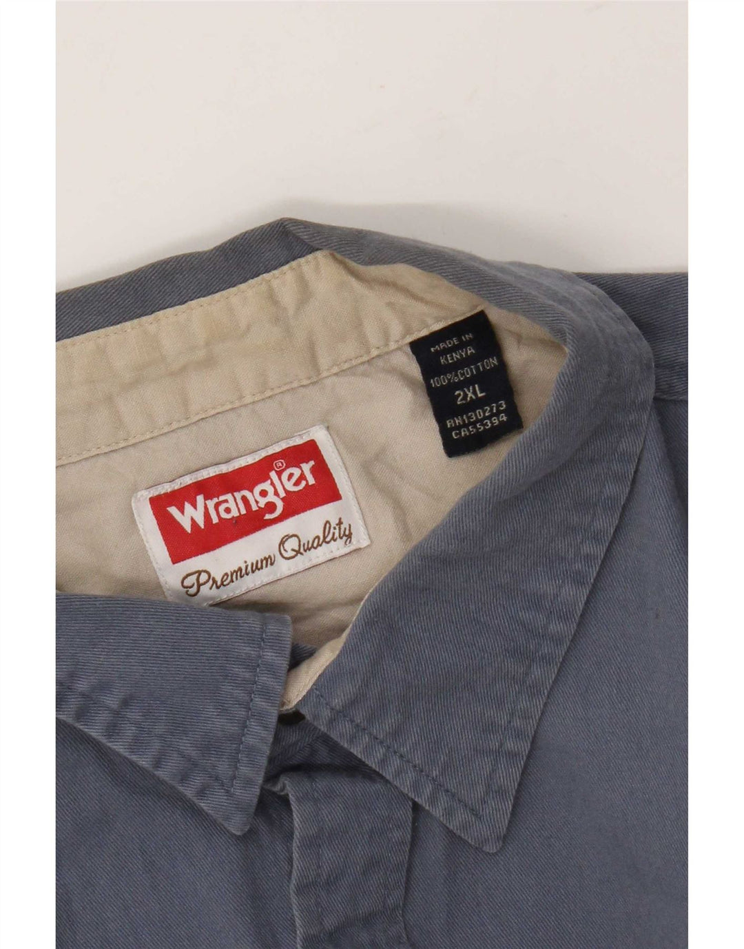 Wrangler herreskjorte 2XL blå bomuld