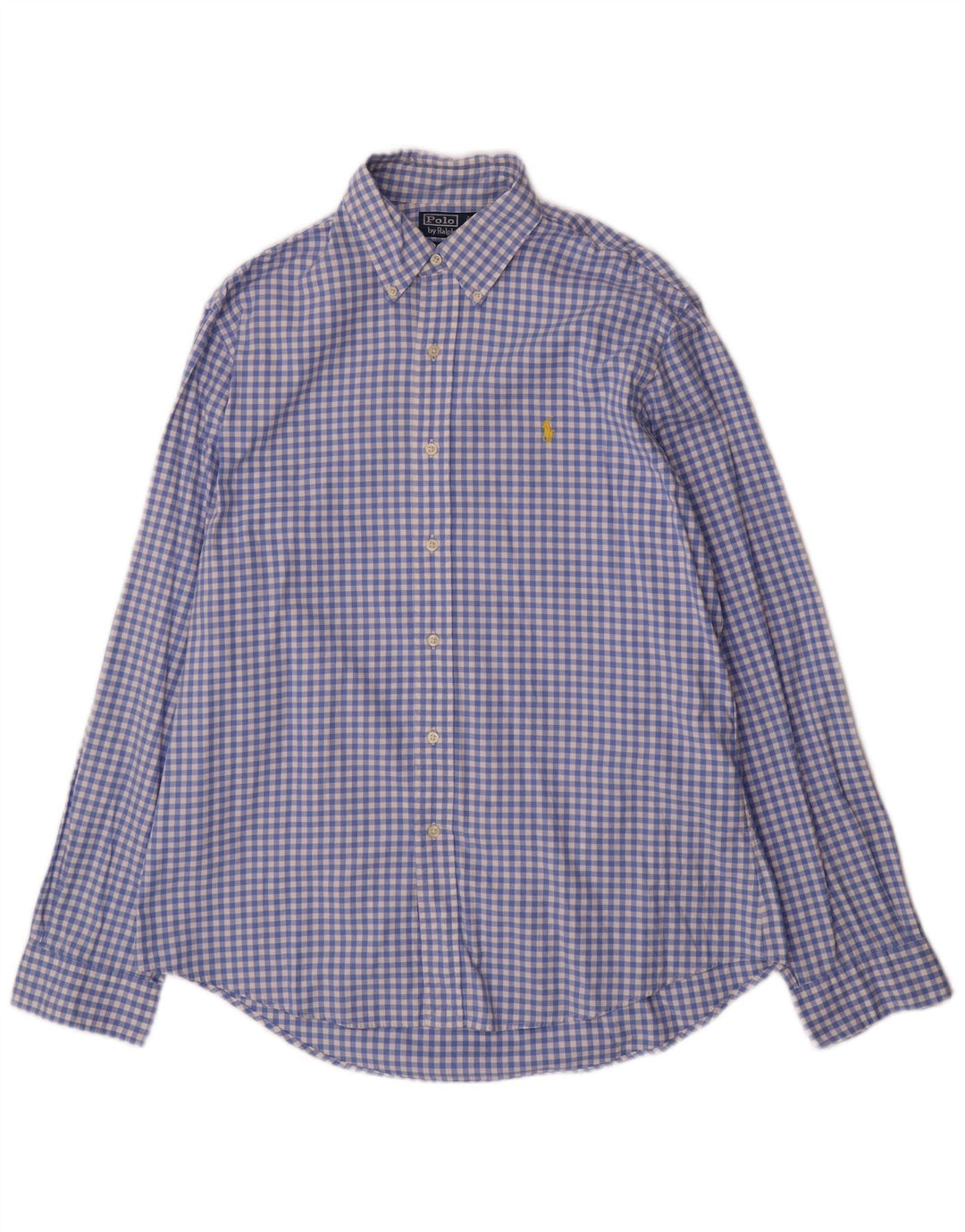 Polo Ralph Lauren Herre Custom Fit skjorte Stor blå Gingham bomuld