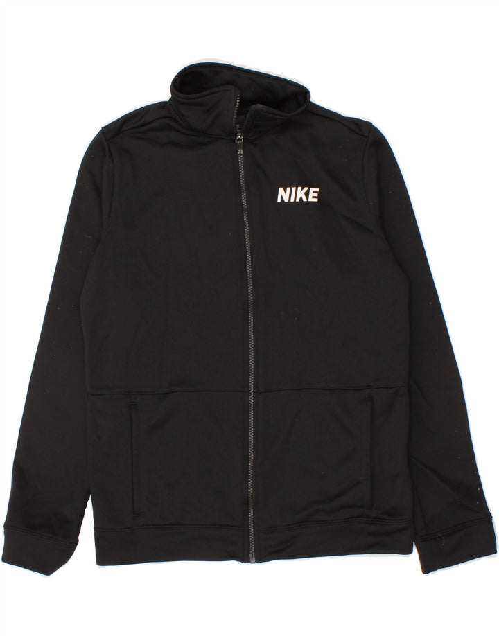 NIKE Boys Tracksuit Top Jacket 13-14 Years XL Black Polyester Vintage Nike and Second-Hand Nike from Messina Hembry 