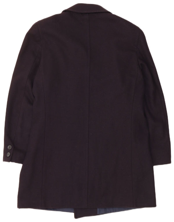 Vintage Herre Pea Coat IT 52 XL Navy Blue Viscose