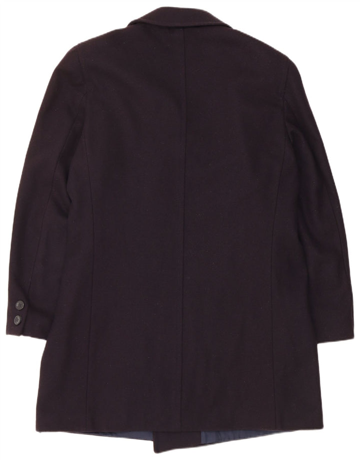 Vintage Herre Pea Coat IT 52 XL Navy Blue Viscose