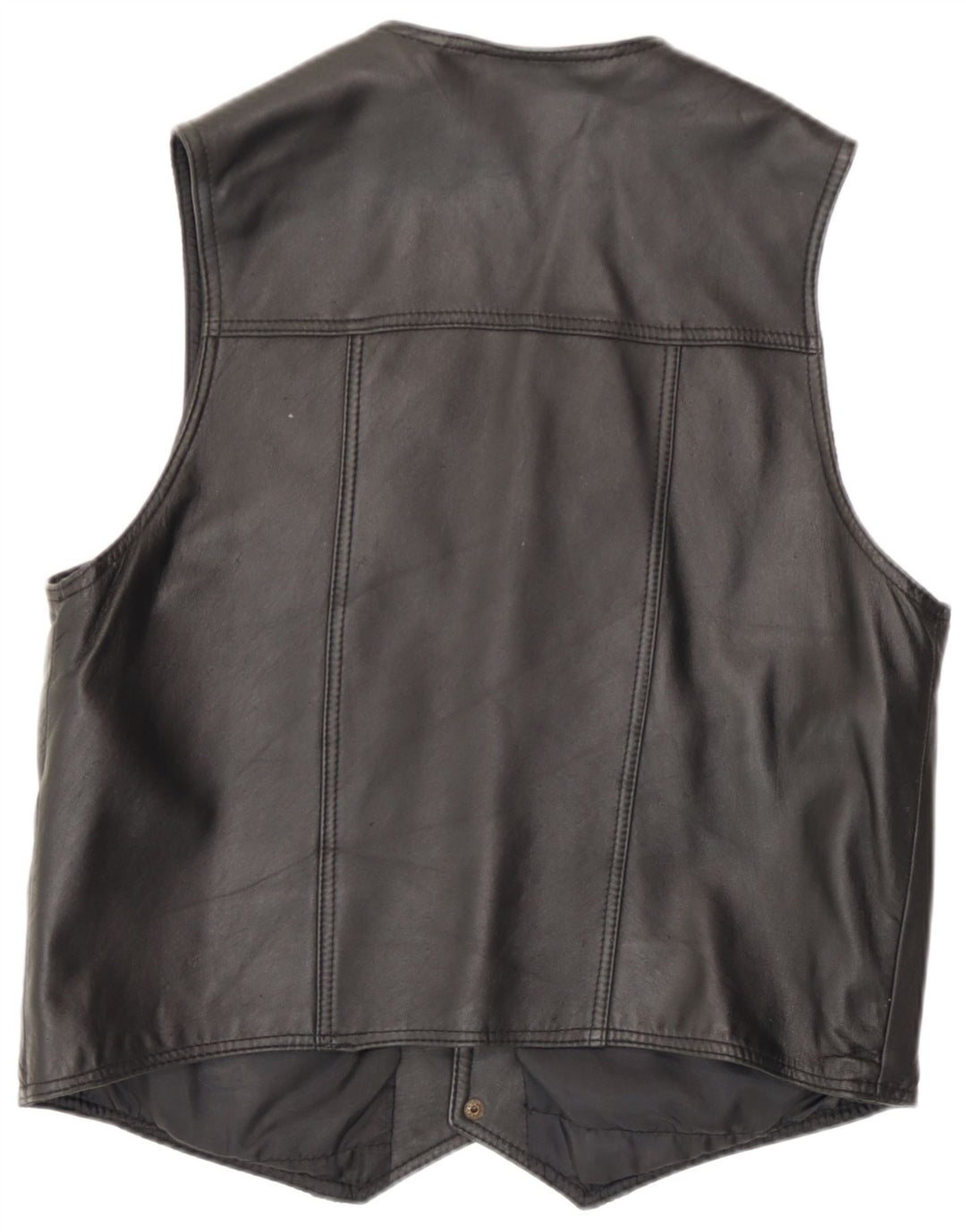 Mondi Herre lædervest UK 36 Small Black