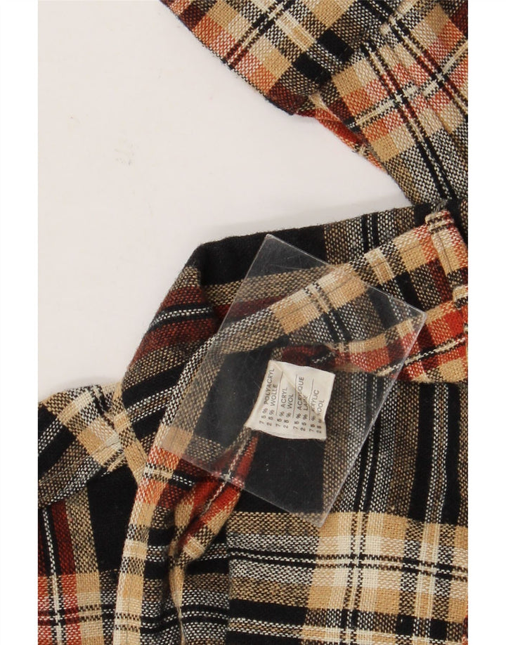 Vintage herre flannel skjorte størrelse 39 Medium Flerfarvet ternet polyakryl