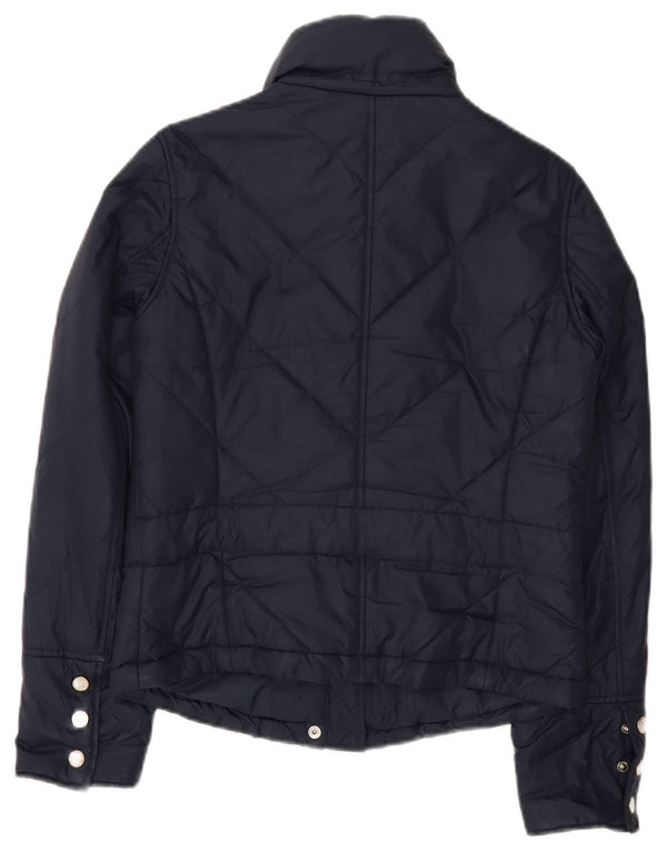 Tommy Hilfiger Dame Polstret Jakke UK 10 Small Navy Blue Polyester