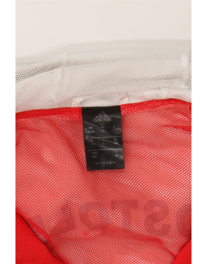 ADIDAS Mens Climalite Graphic Rain Jacket UK 36/38 Small Red Colourblock Vintage Adidas and Second-Hand Adidas from Messina Hembry 