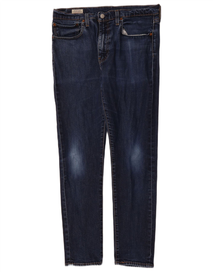 LEVI'S Herre 512 Slim Tapered Jeans W34 L29 Marineblå Bomuld