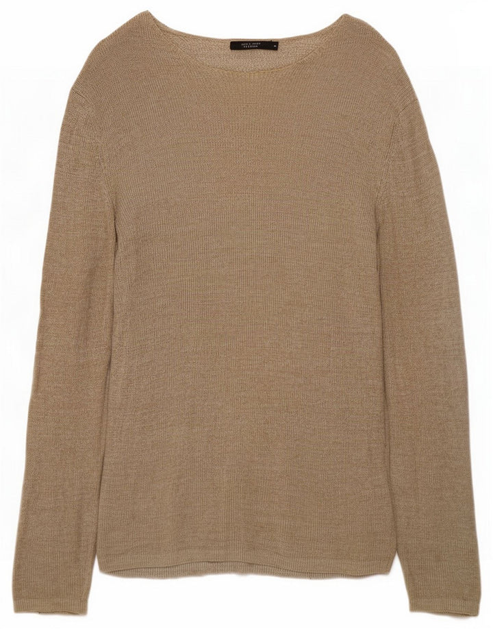Jack & Jones Herre Boat Neck sweater Medium Beige Bomuld