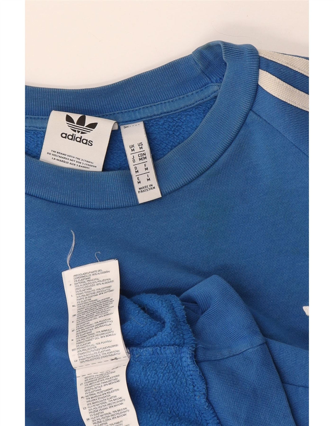 Adidas sweatshirt til mænd mellemblå bomuld