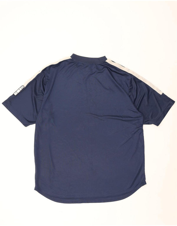Nike T-shirt top til mænd UK 45/47 XL Marineblå Colourblock Polyester