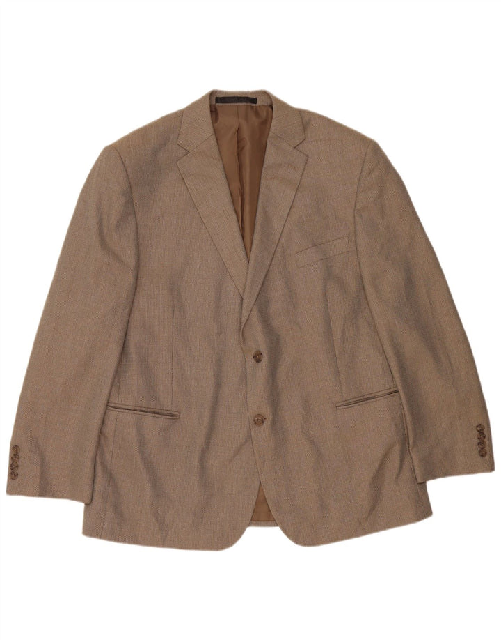 Marks & Spencer Herre 2-knaps blazerjakke UK 46 XL Beige Polyester