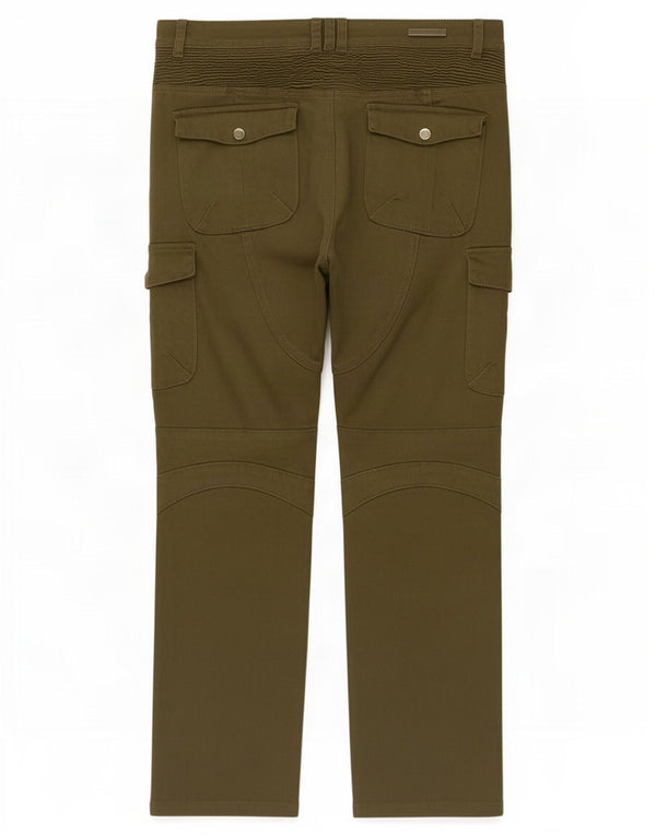 Volero Moto Jeans Dame Slim Cargo Bukser Large W34 L28 Khaki Bomuld