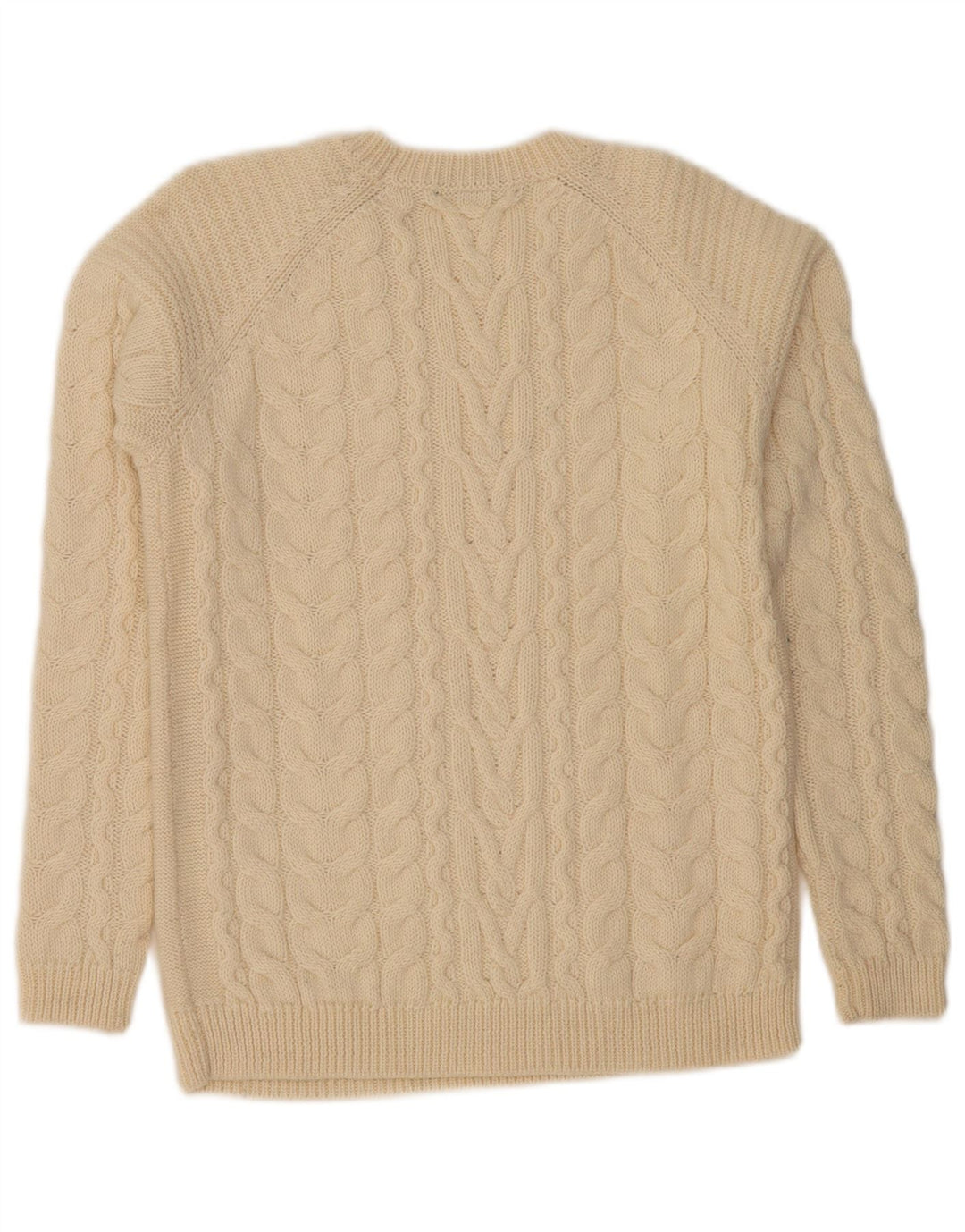 HALLHUBER Dame sweater med rund hals DK 14 Medium Beige Uld