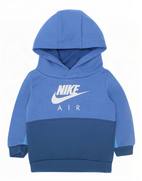 Nike Baby Boys Grafisk hættetrøje trøje 12-18 måneder Blå Colourblock Bomuld