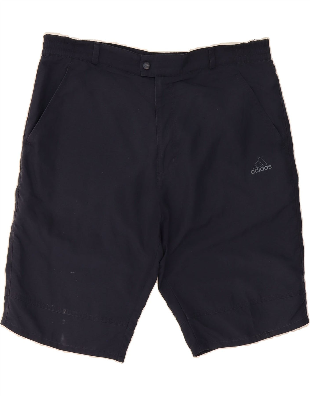 ADIDAS Mens Chino Shorts W34 Large  Navy Blue Polyester Vintage Adidas and Second-Hand Adidas from Messina Hembry 
