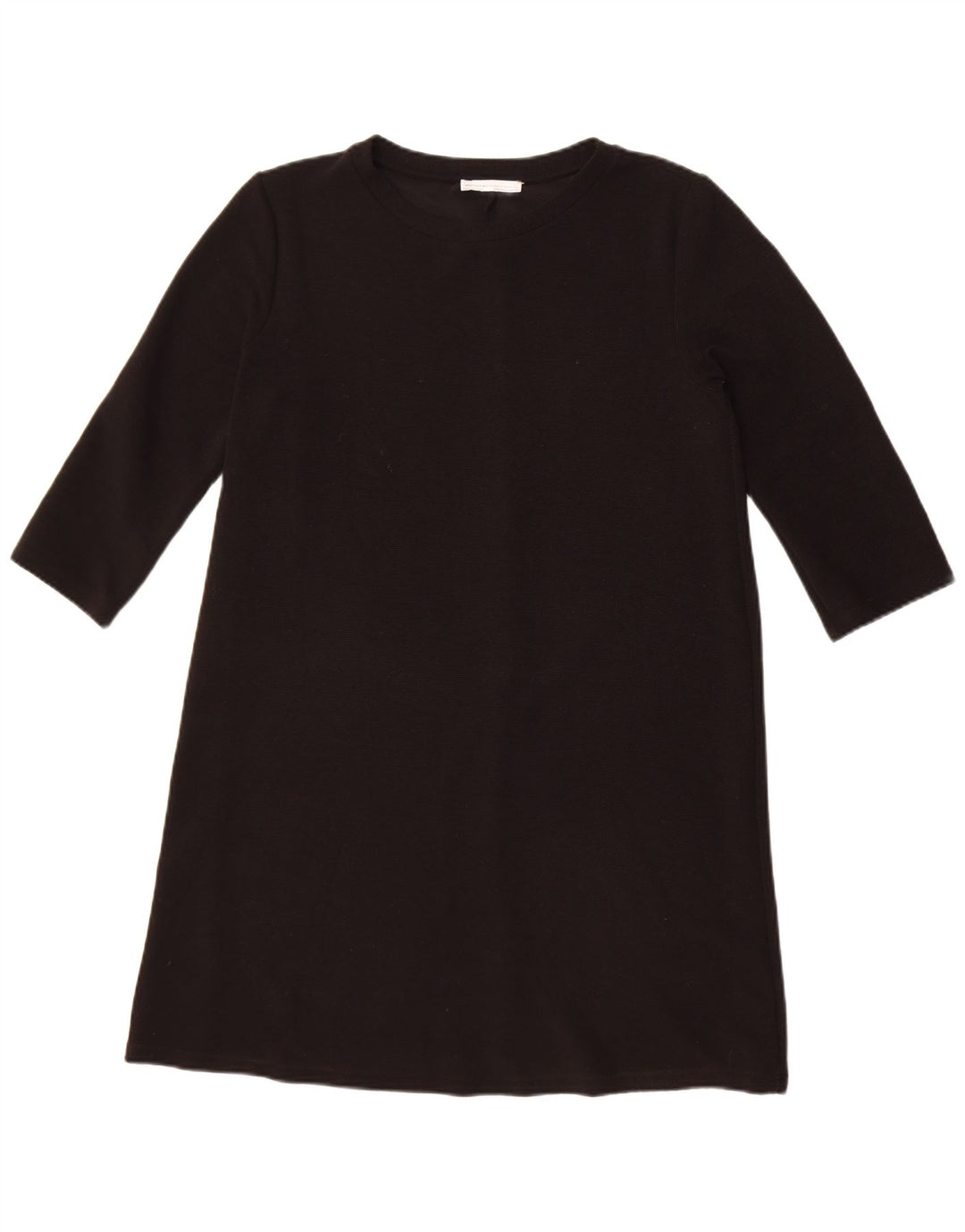 Zara Dame 3/4 ærmer Shift Dress UK 14 Large Black