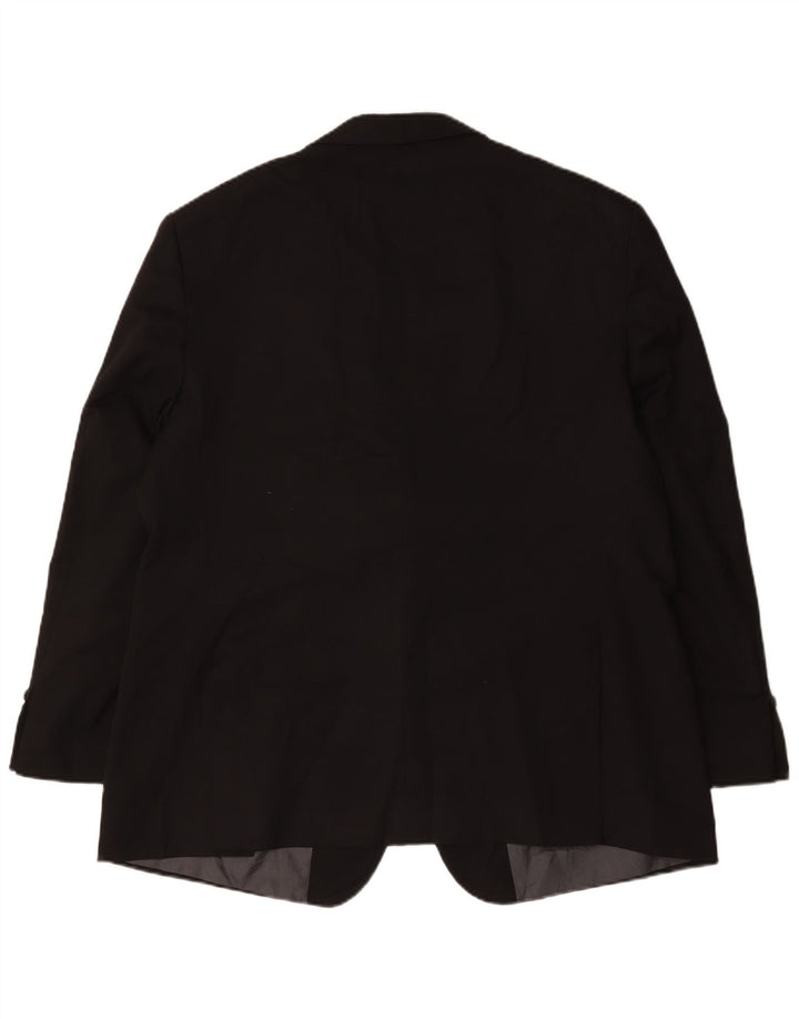 Marks & Spencer Herre 2 Button Blazer Jacket UK 48 2XL Sort Polyester