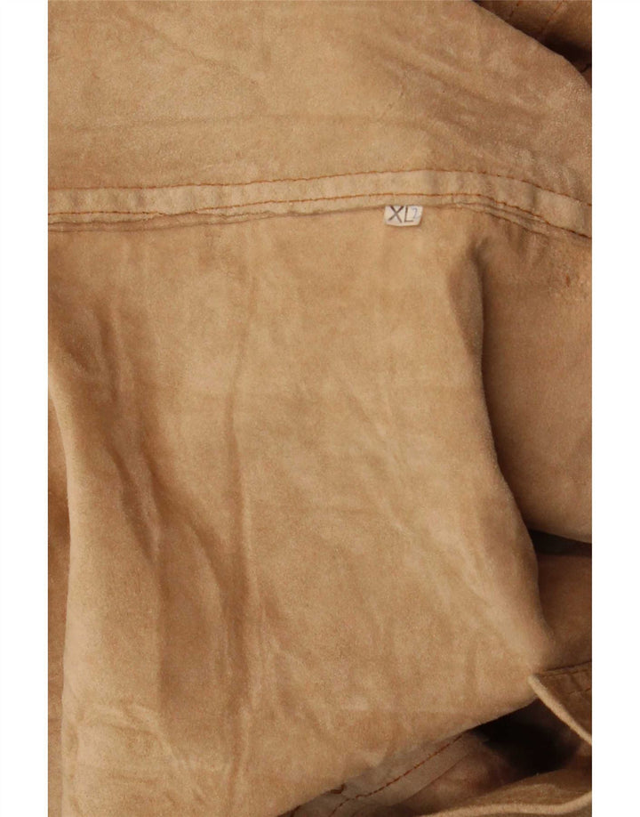 Vintage dame ruskindsjakke UK 18 XL Beige