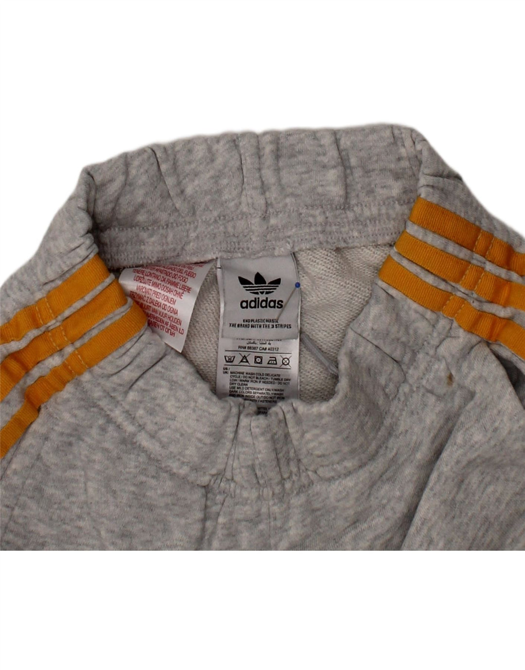 ADIDAS Boys Sport Shorts 7-8 Years  Grey Cotton Vintage Adidas and Second-Hand Adidas from Messina Hembry 