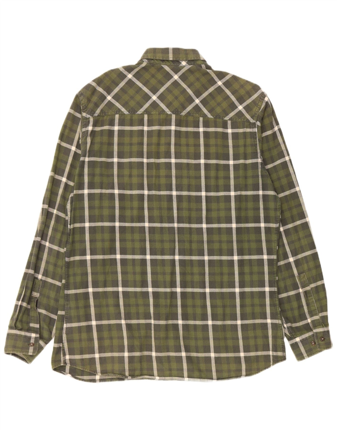 Marlboro Classics Flannelskjorte til mænd XL Grøn ternet bomuld