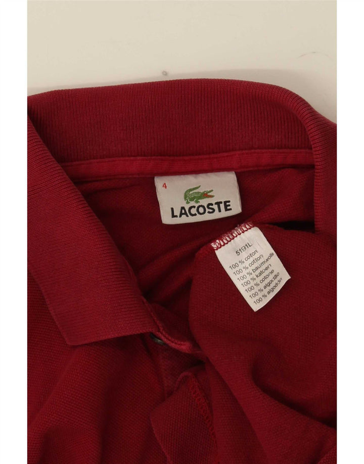 Lacoste herre poloskjorte str. 4 Medium rød bomuld