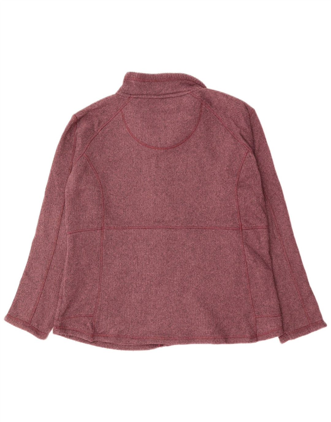 WEIRD FISH Dame oversized cardigan sweater UK 18 XL Burgundy Polyester