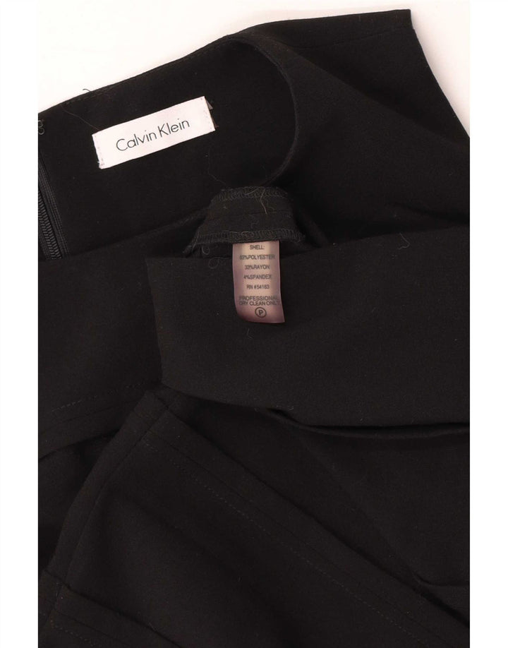 Calvin Klein Dame Sleeveless Sheath Dress UK 8 Small Black Polyester