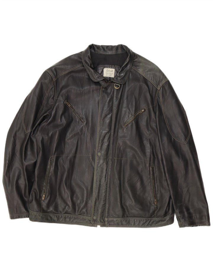 Vintage herre læderjakke UK 44 2XL Sort