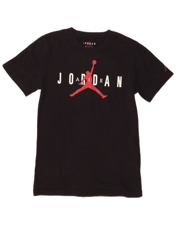 Jordan Boys Regular Fit grafisk T-shirt top 12-13 år stor sort bomuld