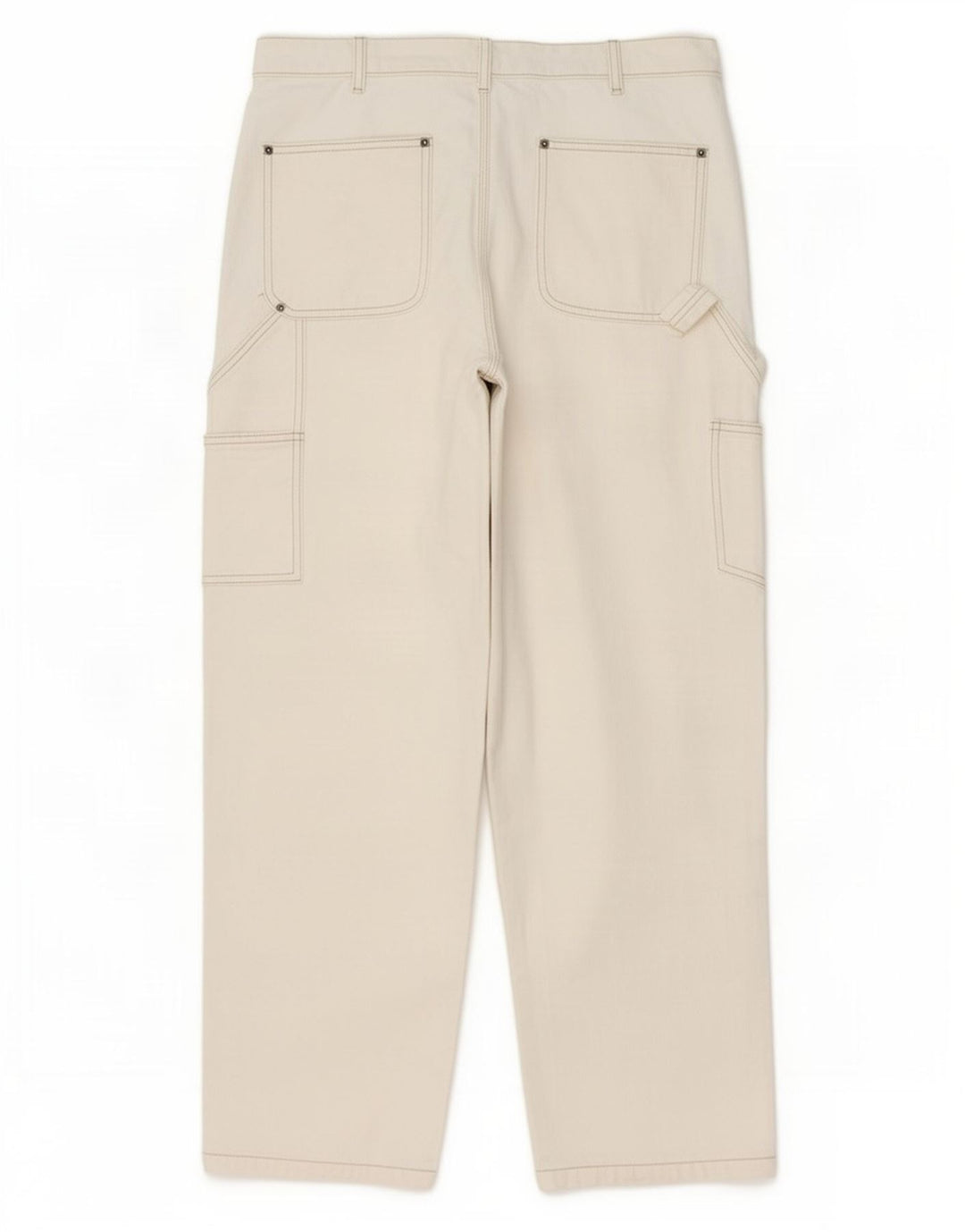 Zara Herre Cargo Straight Jeans EU 42 Large W32 L30 Beige