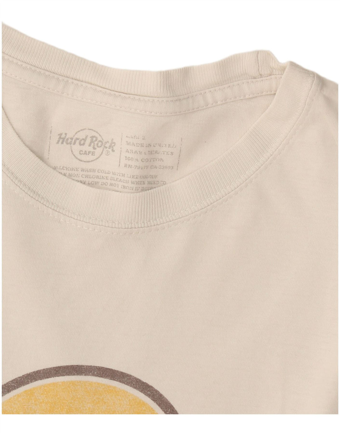 Hard Rock Cafe Herre München Grafisk T-Shirt Top Medium Hvid Bomuld