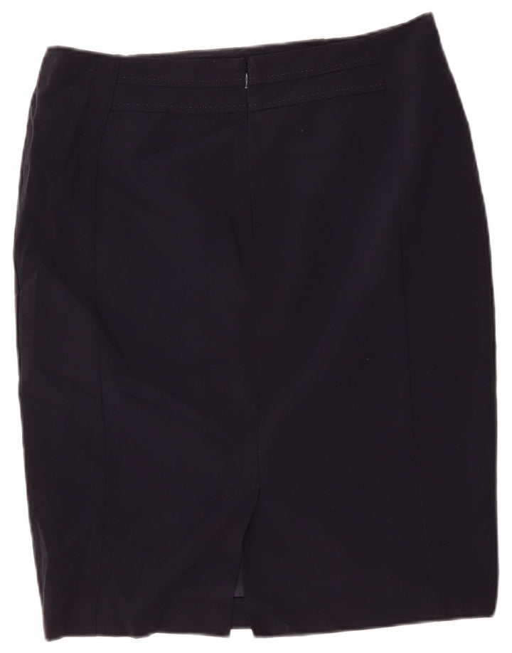 Marks & Spencer Pencil Nederdel til kvinder UK 14 Large W34 Navy Blue Polyester