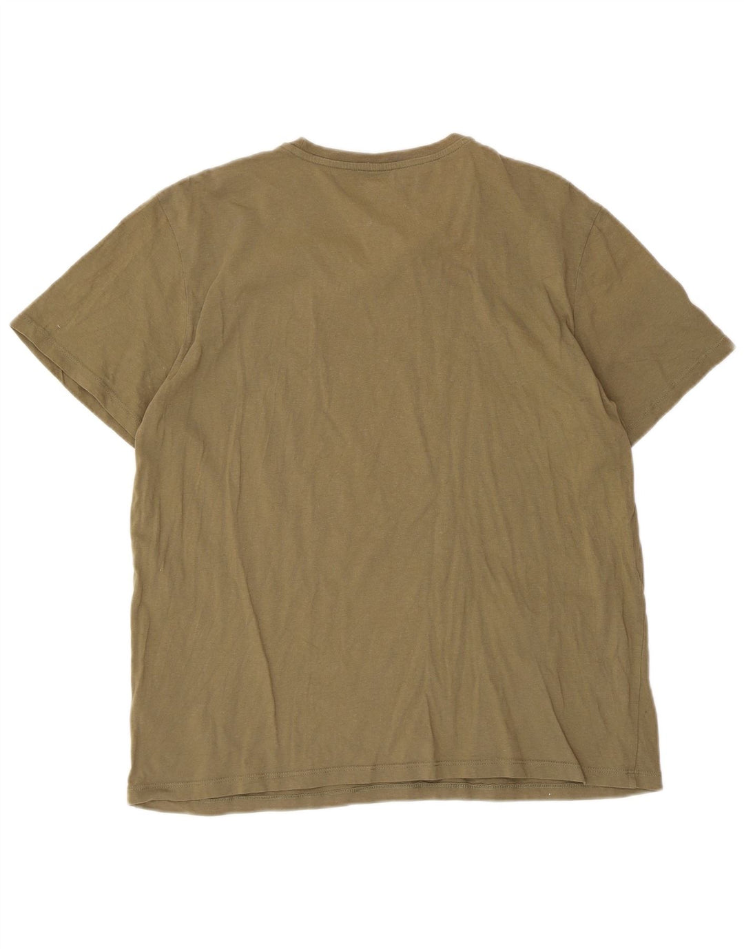 Jack & Jones Mens T-Shirt Top XL Khaki Cotton