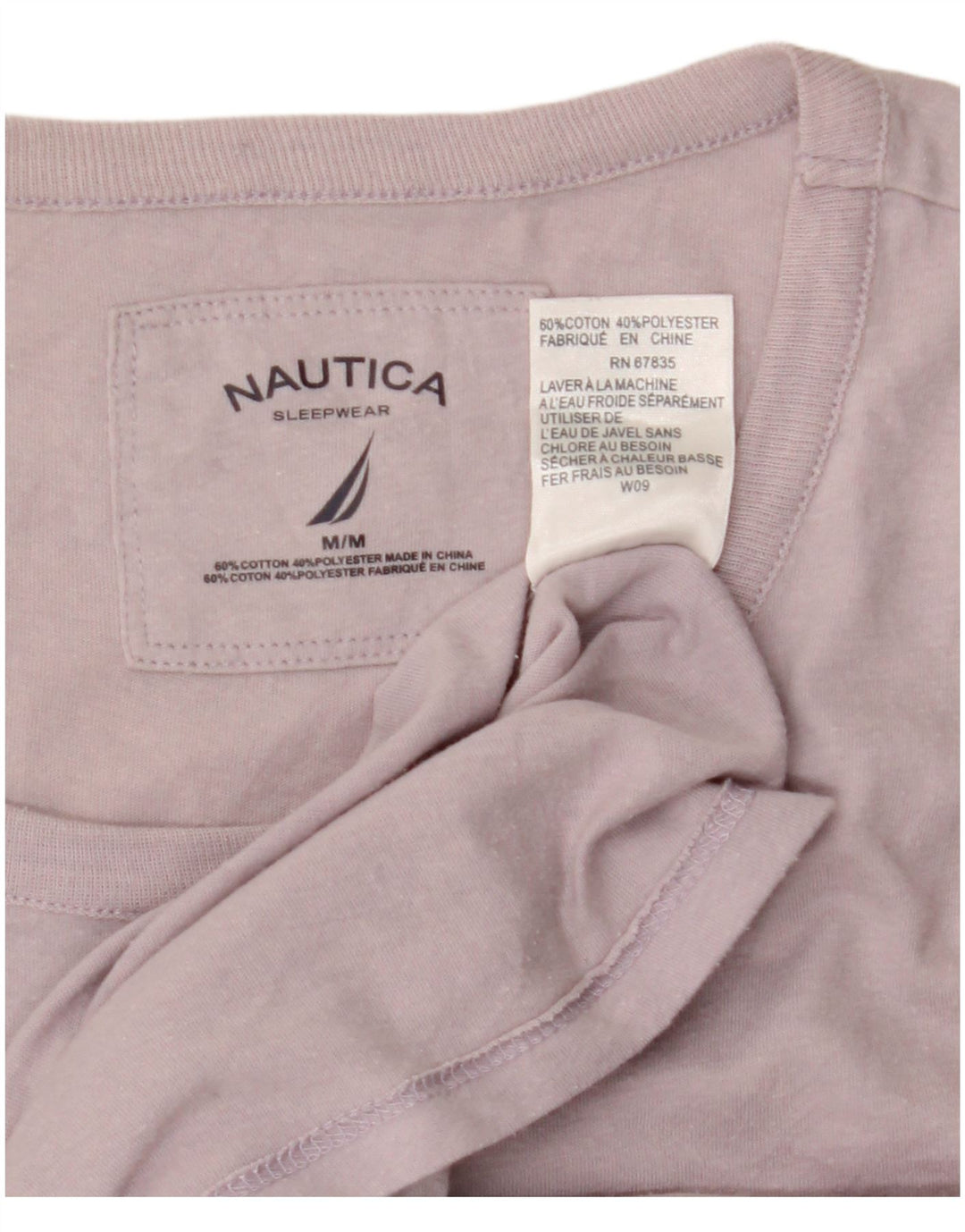 Nautica Dame Top Langærmet UK 14 Medium Lilla Bomuld