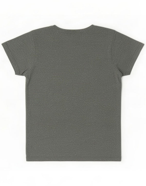 Tommy Hilfiger Dame T-Shirt Top UK 16 Stor Grøn Flecked Polyester