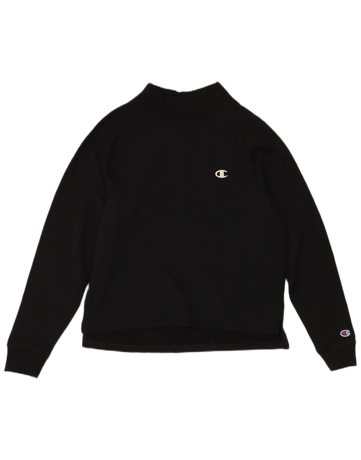 Champion Womens Sweatshirt Jumper UK 16 Large Black Polyester