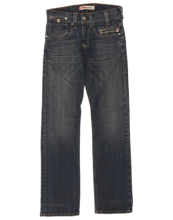 Levi's Womens 506 Straight Jeans med standard pasform W28 L32 Blå