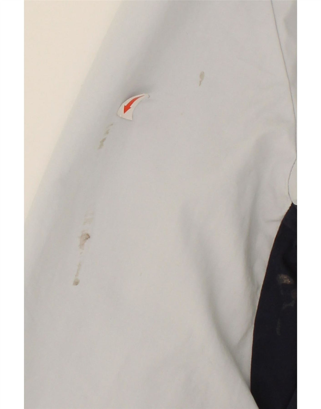 NIKE Womens Zip Hoodie Sweater UK 14/16 Large White Colourblock Polyester Vintage Nike and Second-Hand Nike from Messina Hembry 