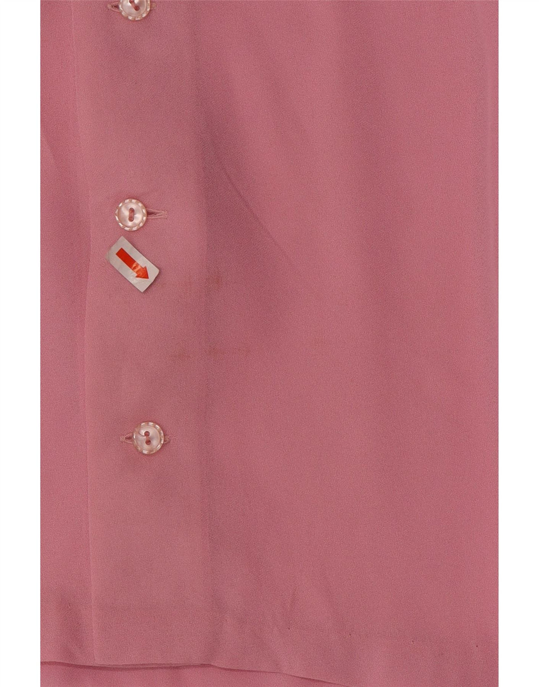 Vintage Dame Langærmet Bluse Top UK 12 Medium Pink