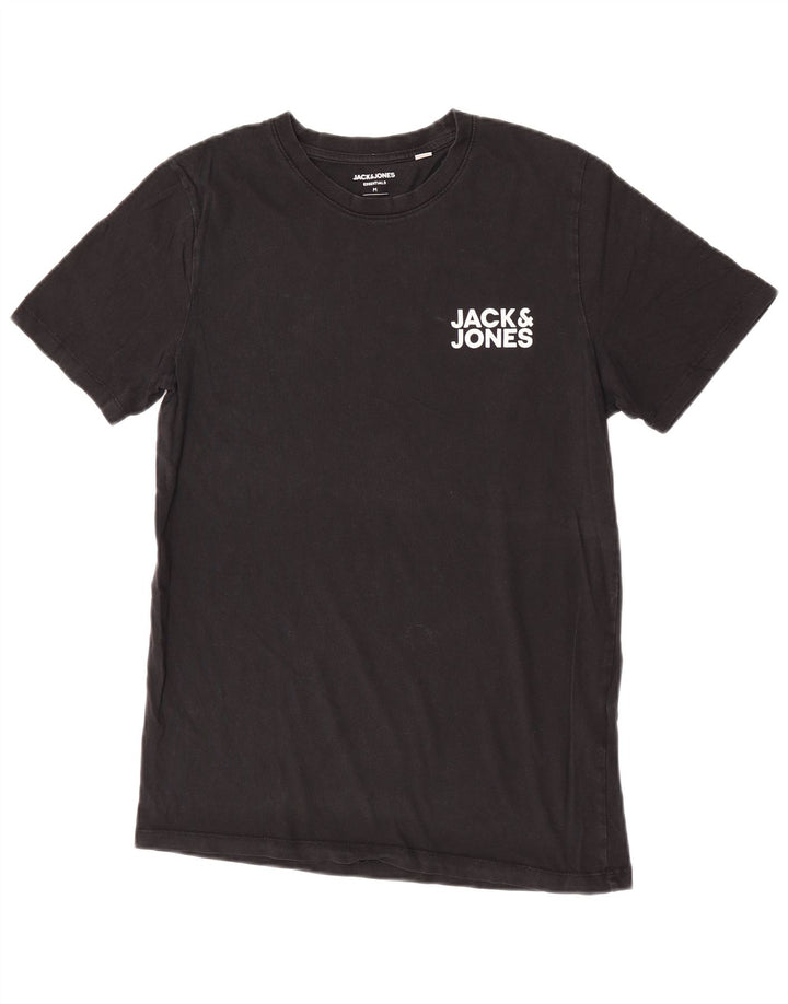 Jack & Jones Dame T-Shirt Top UK 12 Medium Sort Bomuld