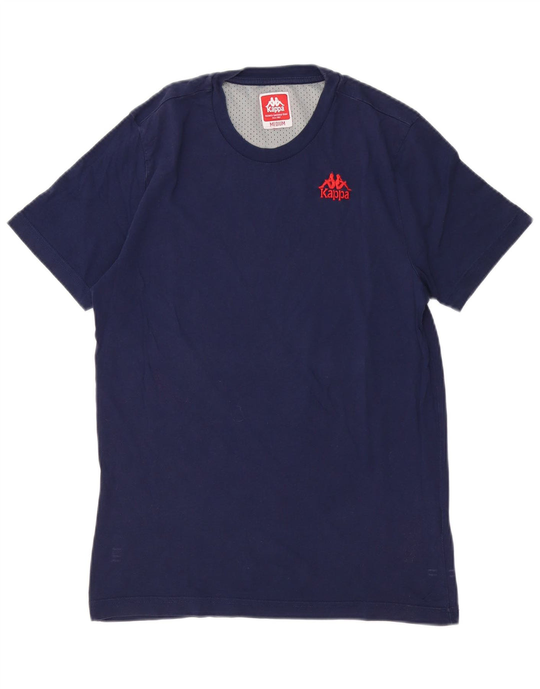 Kappa Herre grafisk T-shirt Top Medium Marineblå Colourblock Bomuld