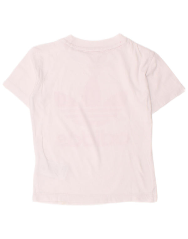 Adidas piger grafisk t-shirt top 2-3 år hvid bomuld