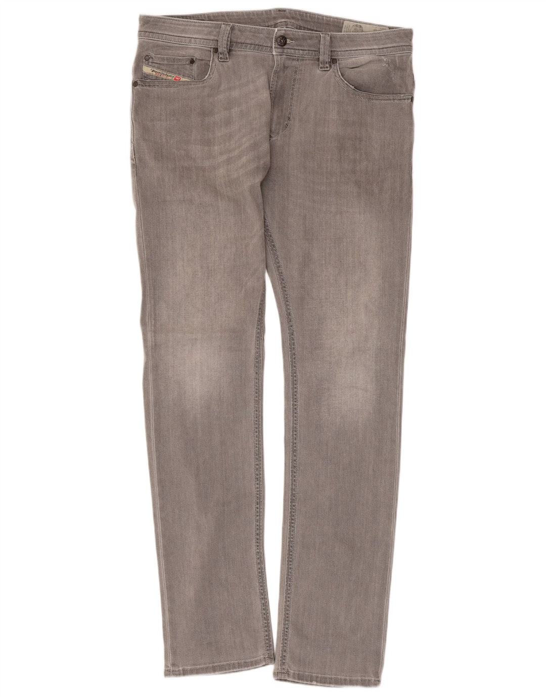 DIESEL Dame Thavar Slim Skinny Jeans W34 L32 Grå Bomuld